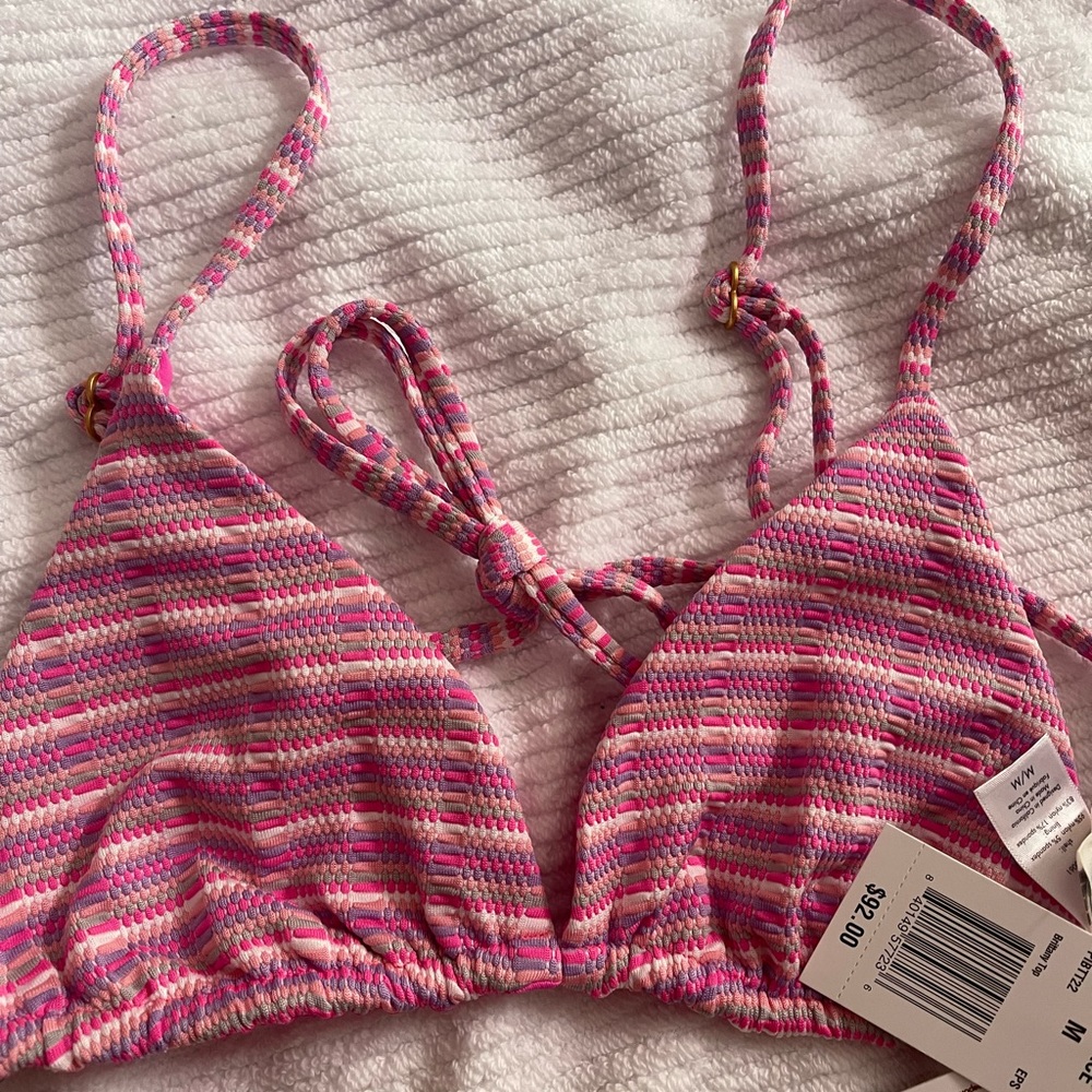 L Space Pink Bikini Top NWT